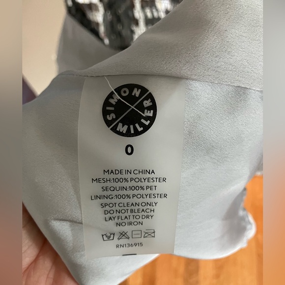 Simon Miller sequin sculpty dress in satellite silver - Picture 6 of 7